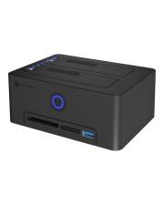 ICY BOX Klonstation für 2.5" SSD/HDD mit  Unterstützt das Klonen von zwei 2,5" und 3,5" HDDs/SSDs  im Offline-Modus  Hostanschluss über USB T