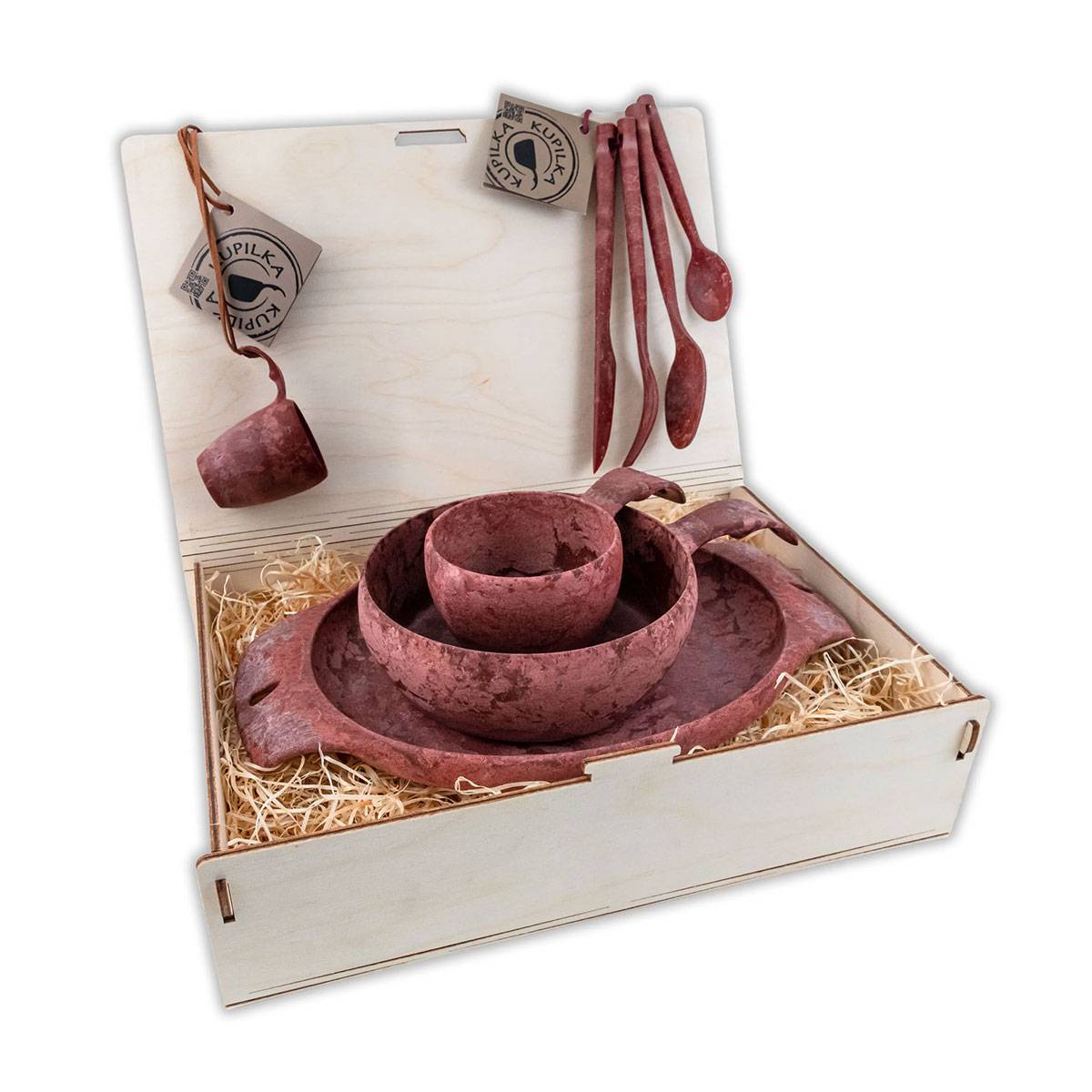 Kupilka Premium Geschirrset in Geschenkverpackung - Red