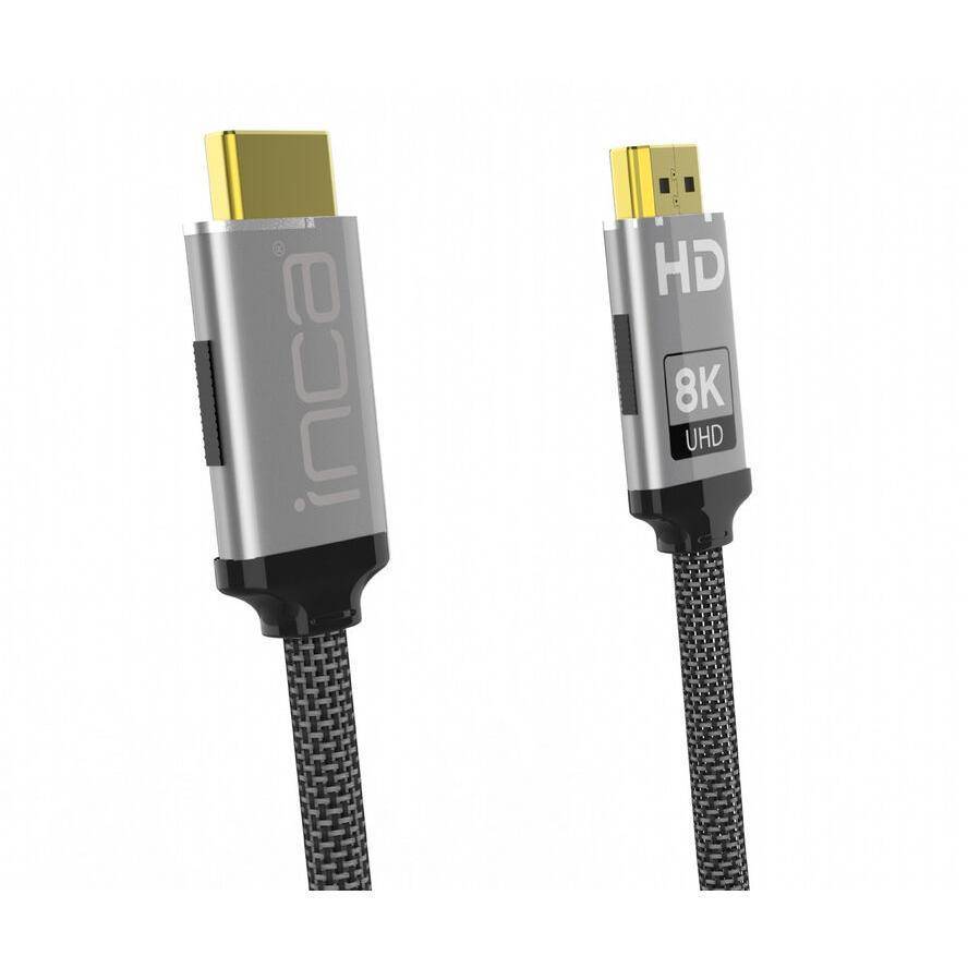 INCA HDMI-Kabel2.1 8K 48Gbit/s 7680x4320@120Hz 3.00m gr retail Multimedia-Technik HDMI-Kabel