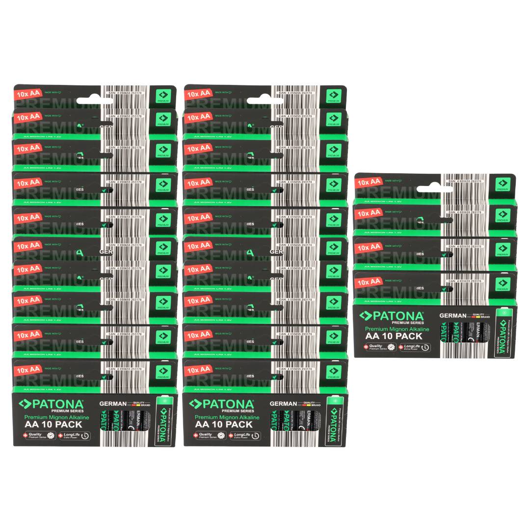 PATONA Premium 240x AA Batterien (24x10er) Pack 1,5V Alkaline