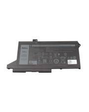 Schwarze Dell-Laptop-Batterie auf weißem Hintergrund.
