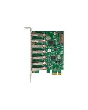 InLine Schnittstellenkarte 7x USB-A 3.2 Gen.1 PCIe mit SATA Stromanschluss Diese InLine® erweitert den PC um sieben externe Anschlüsse einer maximal