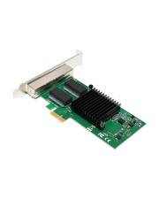 InLine Quad Gigabit Netzwerkkarte 4x RJ45 1 Gb/s PCIe x1 Vier Gigabit-Anschlüsse für stabile und schnelle Netzwerkverbindungen x1-Schnittstelle brei