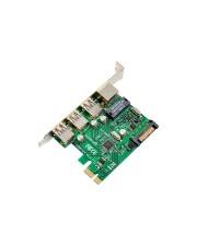 InLine Combokarte Gigabit Netzwerk und USB 3.2 Gen.1 1x RJ45 3x USB-A Kombinierte Netzwerk- USB-Erweiterung für flexible Systemanpassung