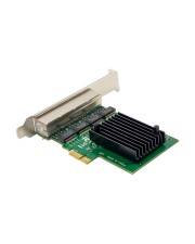 InLine Quad Gigabit Netzwerkkarte 4x RJ45 1 Gb/s PCIe x1 Vier Gigabit-Anschlüsse für eine stabile und schnelle Netzwerkverbindung x1-Schnittstelle