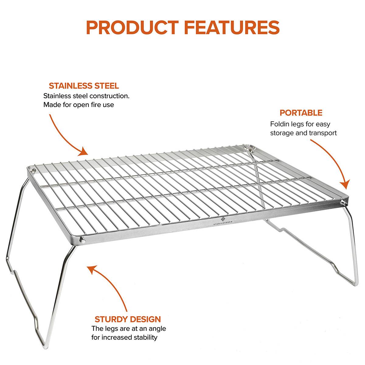 Stabilotherm BBQ Grid Grillrost Large - Silber