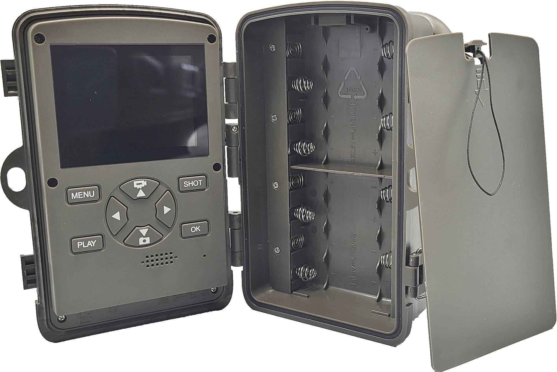 Berger & Schröter | 6x 4K Wildkamera / Melder + Empfänger Set, Ton oder LED Meldung bis 100m, 6 Wildkameras kombinierbar