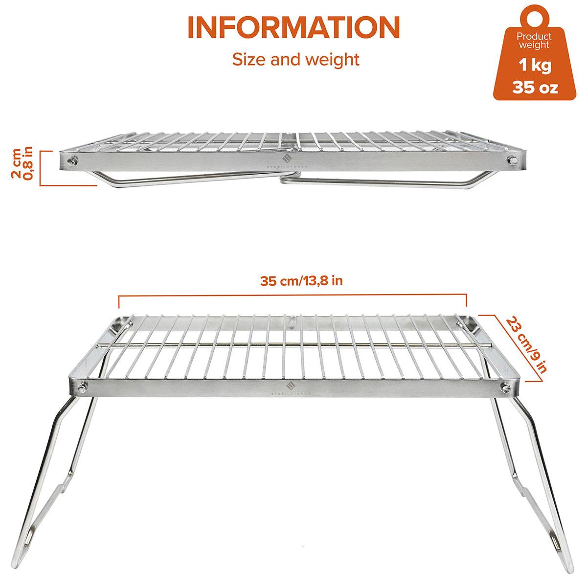Stabilotherm BBQ Grid Grillrost Medium - Silber
