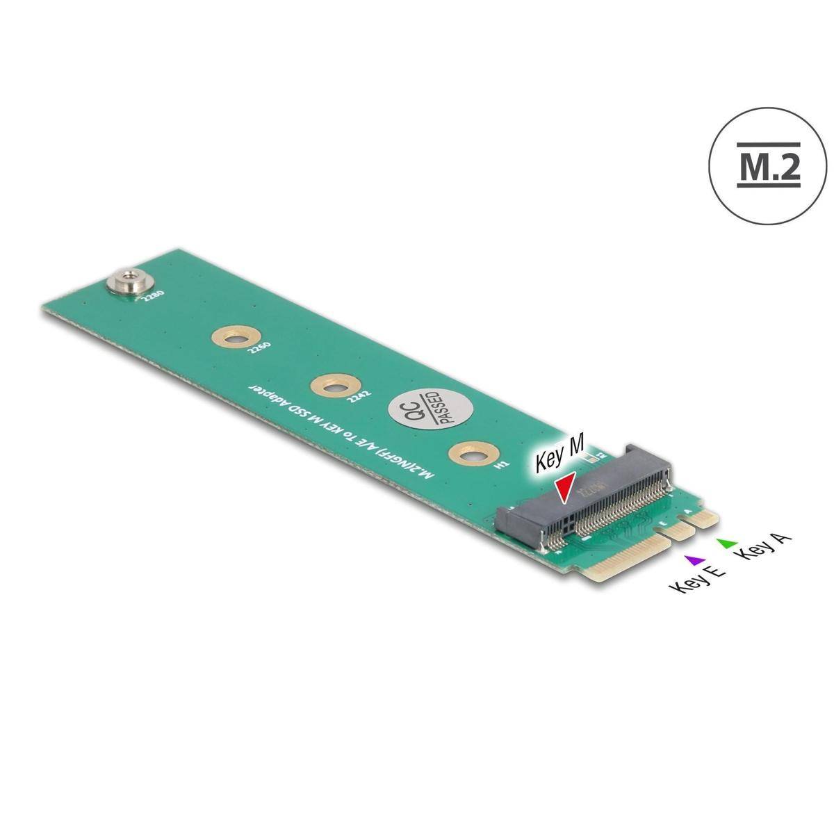 Delock Adapter M.2 Key AE Stecker zu M.2 Key M Slot