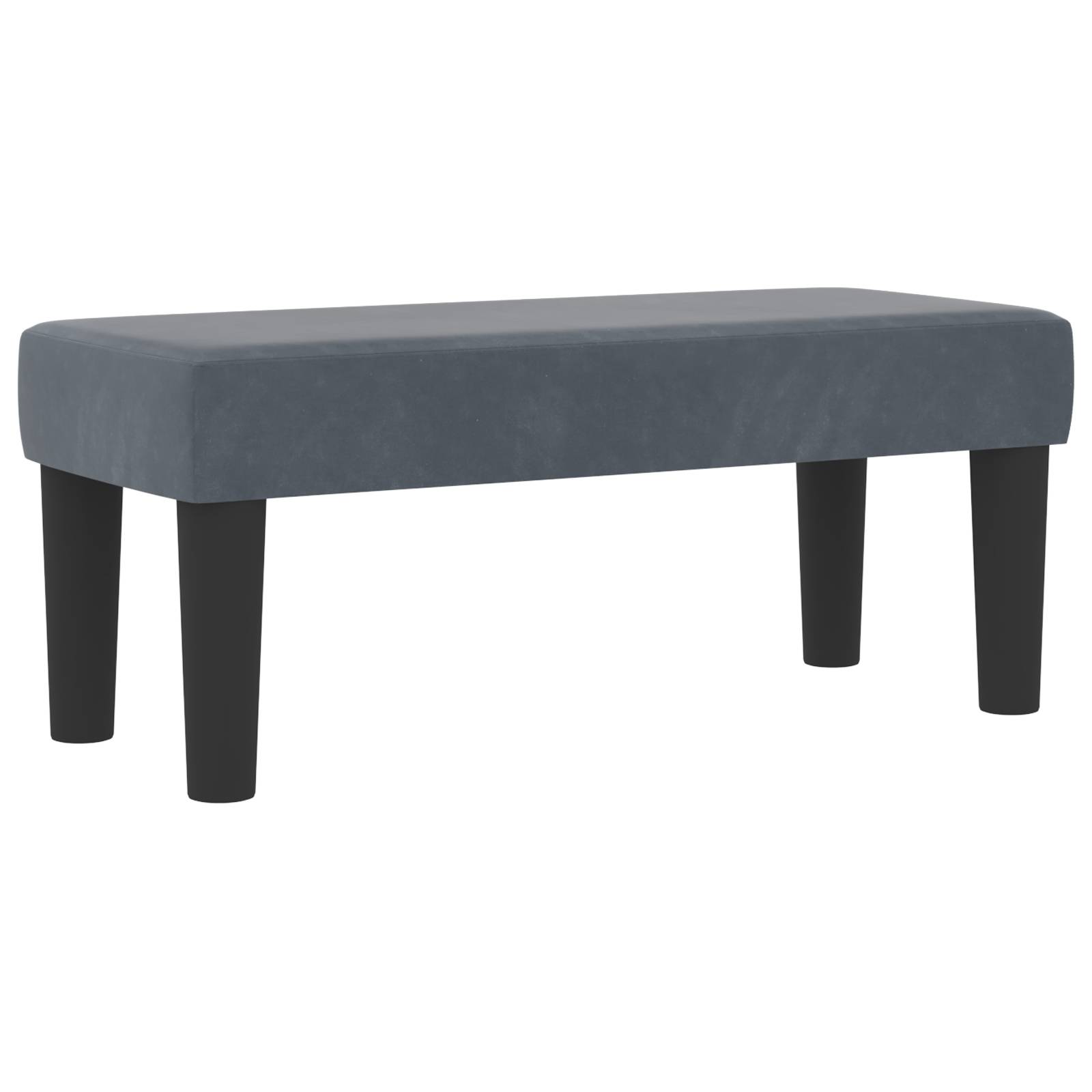 vidaXL Boxspringbett mit Matratze & Bank Dunkelgrau 80x200 cm Samt