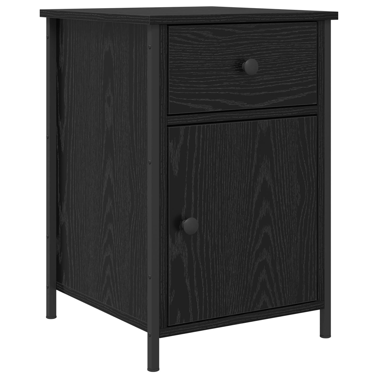 vidaXL Nachttische 2 Stück Schwarze Eiche 40x42x60 cm Holzwerkstoff
