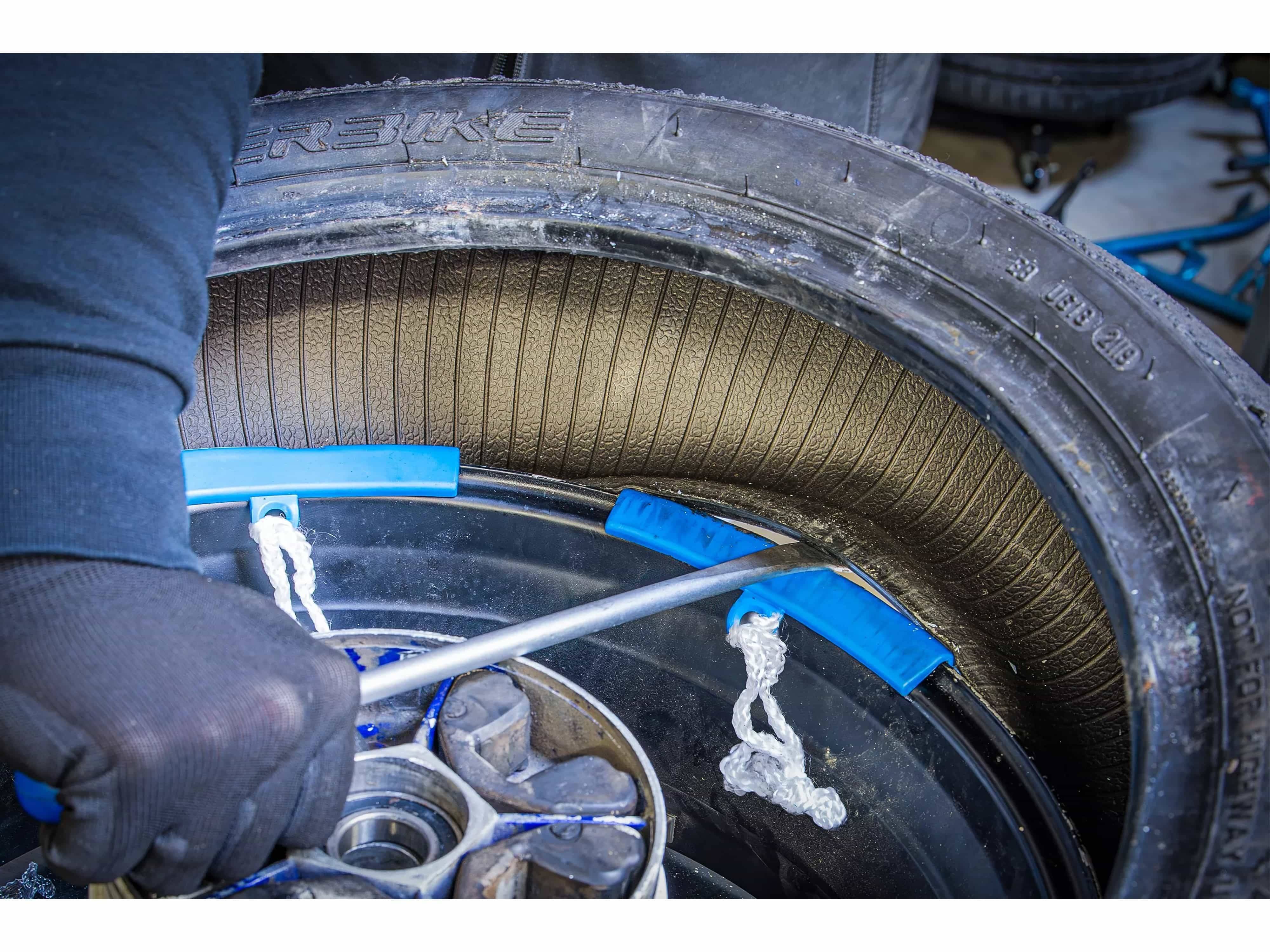 BGS TECHNIC Reifen-Montiereisen- und Kantenschutz-Satz, 74447, für Motorräder, 13-teilig