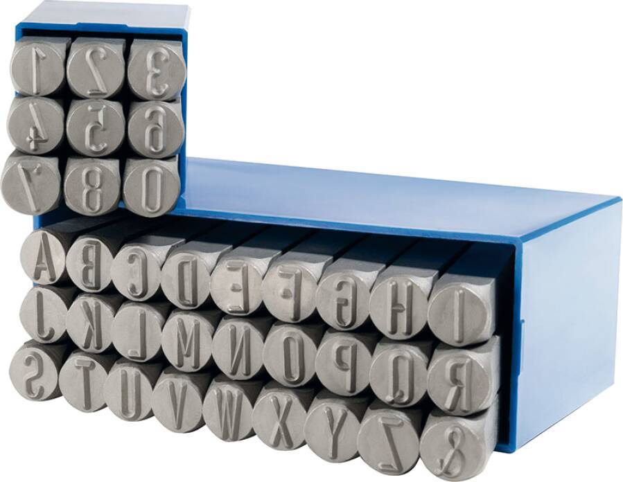 Handschlagstempel 853203 Ausführung Schlagbuchstabensatz Schrifthöhe 3 mm