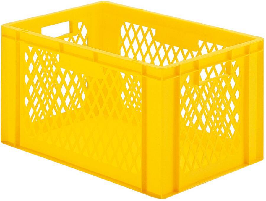 Transport- und Stapelbehälter mit Außenmaß B x L 200 x 300 / 300 x 400 mm 932117921 Farbe gelb Ausführung Boden und Wänd