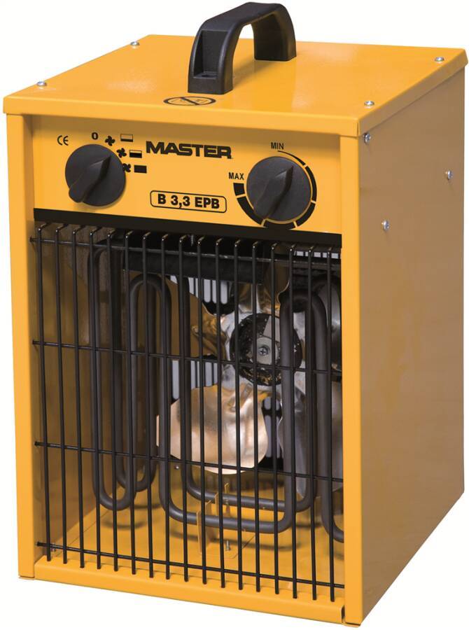 Elektroheizlüfter 4012051 Typ B 3,3 EPB Leistung 1,65 / 3,3 kW Nennaufnahme 14,5 A - 230 V Luftdurchsatz 288 m³/h Raumth