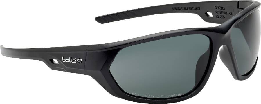 Schutzbrille KOMET PSSKOMEP01 Rahmen schwarz Scheibe polarized grau Scheibenkennzeichnung 5-3.1 1 FT CE Beschichtung PL