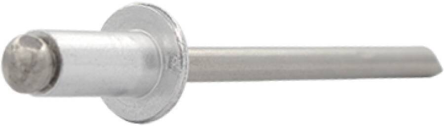 Blindniet Alu/Edelstahl Standard 0703105 Farbe blank Material Alu/Edelstahl Schaft-Ø 3 mm Schaftlänge 6 mm Klemmbereich