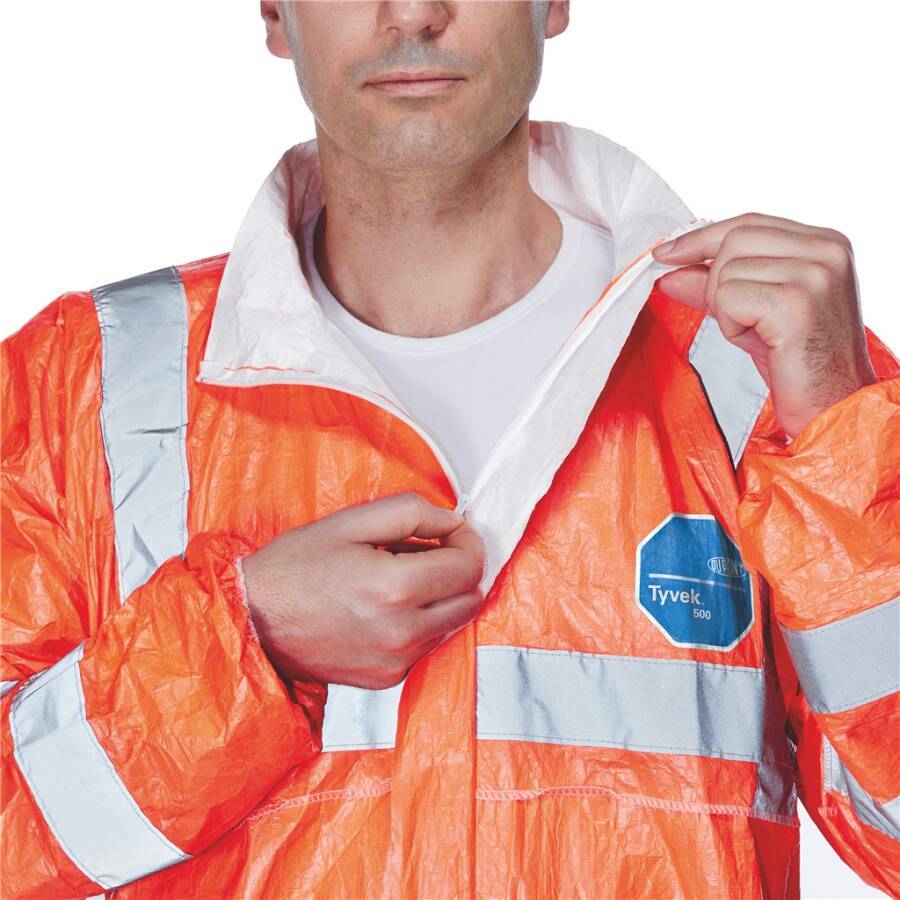 Tyvek® 500 HV D15522184 Größe XXL Farbe warnorange Ausführung ohne Füßlinge