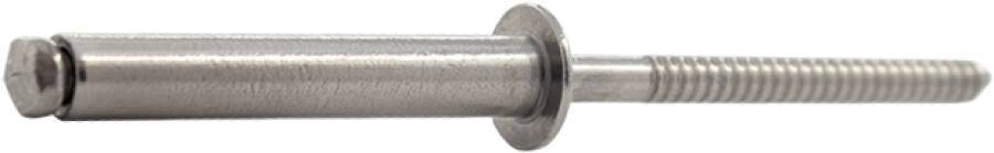 Blindniet Edelstahl A2/Edelstahl A2 Flachkopf 0704627 Farbe blank Material Edelstahl A2/Edelstahl A2 Schaft-Ø 4 mm Schaf