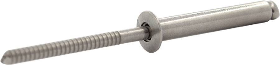 Blindniet Edelstahl A2/Edelstahl A2 Flachkopf 0704627 Farbe blank Material Edelstahl A2/Edelstahl A2 Schaft-Ø 4 mm Schaf