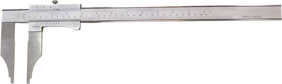 Werkstatt-Messschieber mit Feineinstellung M 32482300 Messbereich 300 mm Ablesung 0,05 / 1/128 mm/inch Schnabellänge 90