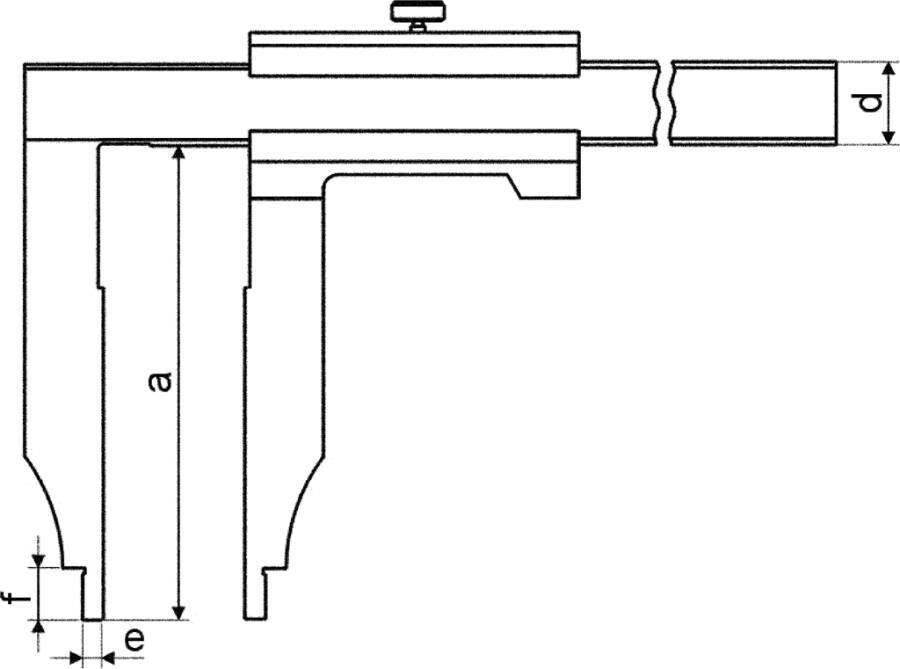 Werkstatt-Messschieber mit Feineinstellung M 32482500 Messbereich 500 mm Ablesung 0,05 / 1/128 mm/inch Schnabellänge 150