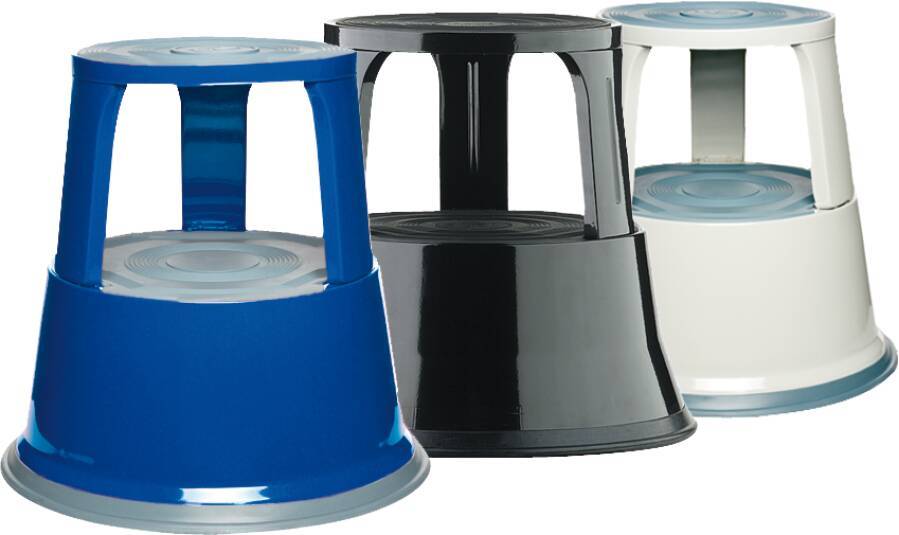 Rolltritte, Kunststoff und Metall 885-11 Farbe schwarz Ausführung Kunststoff Höhe 430 mm