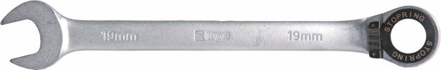 Ratschen-Ringmaulschlüssel umschaltbar 7823500193 SW 19 mm Länge 247 mm Ringhöhe 12 mm Ausführung mit Stoppring