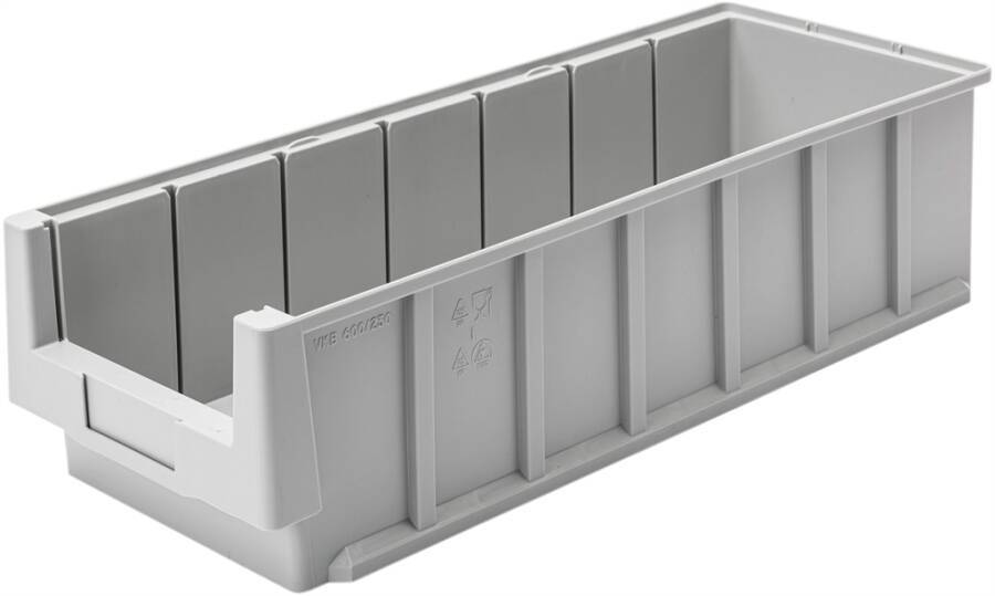 Kleinteileboxen Polypropylen Breite 230 mm 932141003 Größe 500 Farbe grau Außenmaße (LxBxH) 500 x 230 x 150 mm VE 10