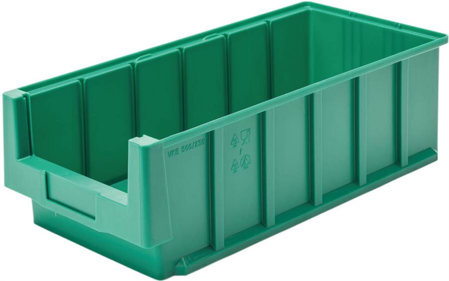 Kleinteileboxen Polypropylen Breite 230 mm 932140902 Größe 400 Farbe grün Außenmaße (LxBxH) 400 x 230 x 150 mm VE 12