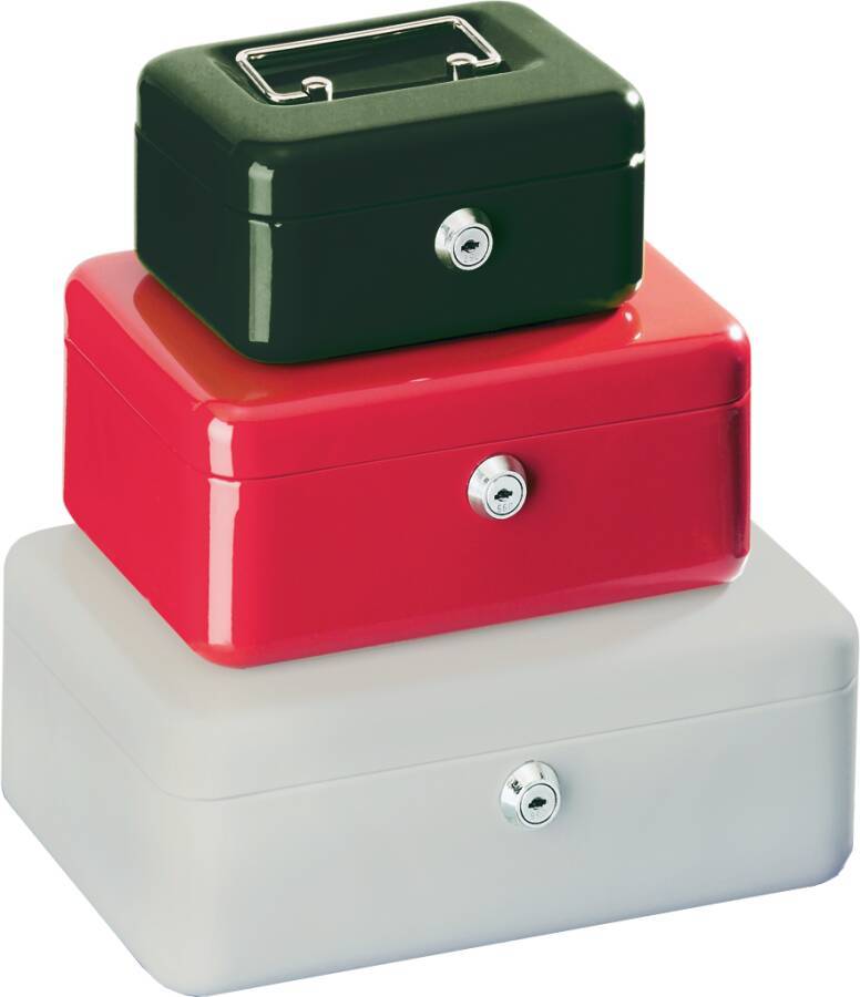 Geldkassetten 844-12 Farbe rot Breite 200 mm Tiefe 160 mm Höhe 90 mm