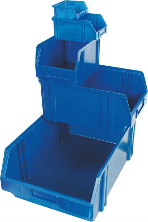 Lagersichtkästen Polystyrol 932113502 Größe 2 Farbe blau Außenmaße (LxBxH) 350 x 200 x 150 mm VE 10