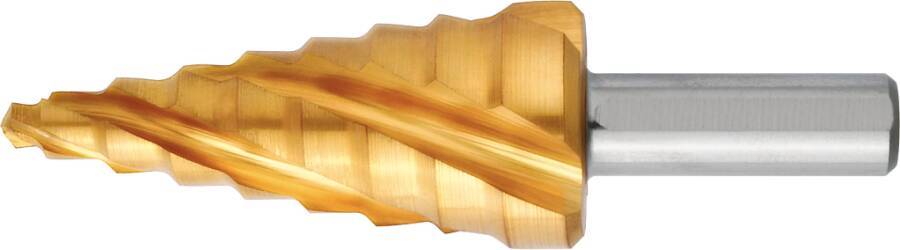Universal-Stufenbohrer ADVANCEDLine 119554-20 Größe 4 - 20 Typ TiN Bohrstufen-Ø 4-6-8-10-12-14-16-18-20 mm Stufenhöhe