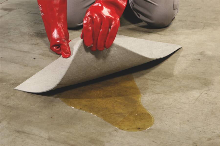 Sorbents-Tücher quer perforiert 8963303 Farbe grau Ausführung nicht verstärkt BxL 40 x 50 cm Inhalt 100 Stk Kapazität 10