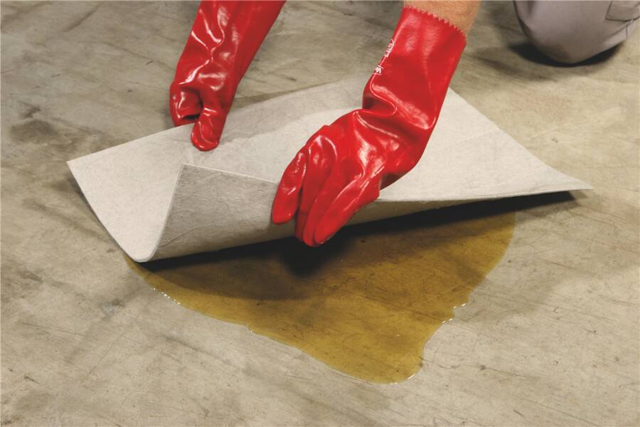 Sorbents-Tücher quer perforiert 8964303 Farbe grau Ausführung verstärkt, fusselfrei BxL 40 x 50 cm Inhalt 100 Stk Kapazi