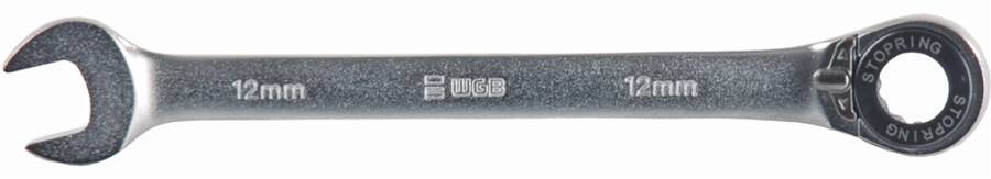 Ratschen-Ringmaulschlüssel umschaltbar 7823500123 SW 12 mm Länge 167 mm Ringhöhe 10 mm Ausführung mit Stoppring