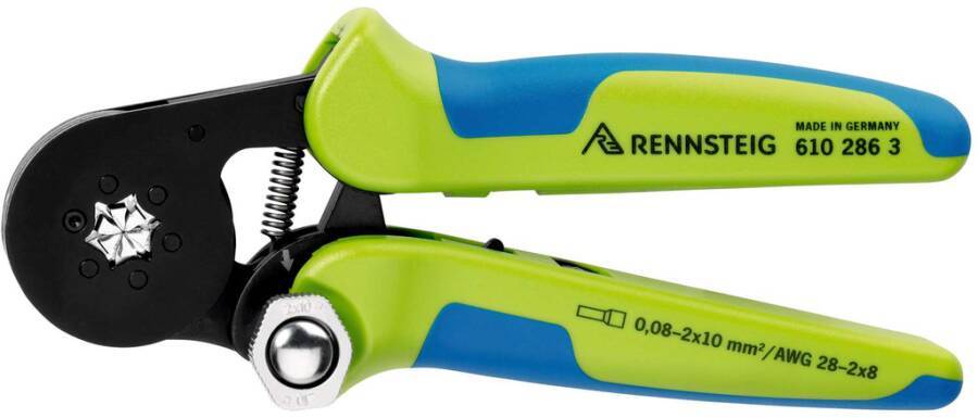 Aderendhülsencrimpzange PEW 8 selbsteinstellend 610 286 3 Typ brüniert Crimpprofil 6-kant Kapazität 0,08-16,0 mm² Twin-A