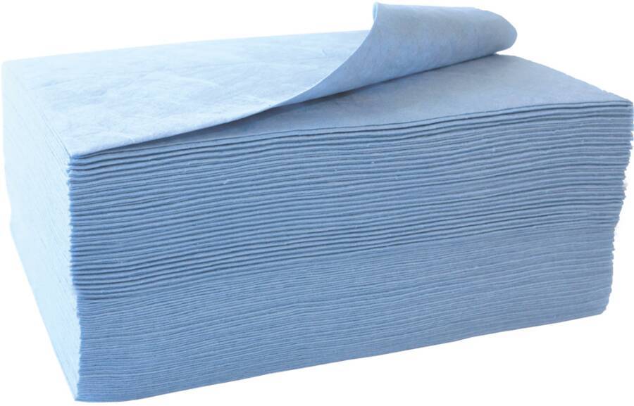 Sorbents-Tücher quer perforiert 8963301 Farbe blau Ausführung nicht verstärkt BxL 40 x 50 cm Inhalt 100 Stk Kapazität 10