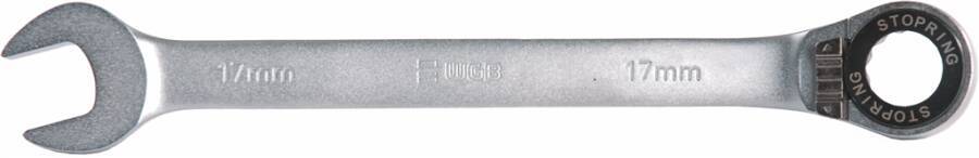Ratschen-Ringmaulschlüssel umschaltbar 7823500173 SW 17 mm Länge 224 mm Ringhöhe 12 mm Ausführung mit Stoppring