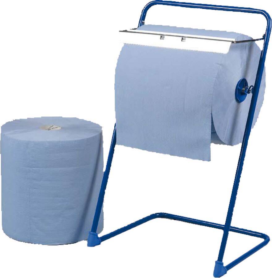 Putzpapier K-Rolle blau Großrolle 8945910 Blattmaß 36 x 38 cm Lagen 3 Ausführung randverleimt Blatt 500 pro Rll Rollen