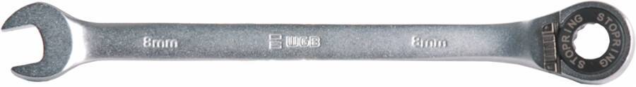 Ratschen-Ringmaulschlüssel umschaltbar 7823500083 SW 8 mm Länge 134 mm Ringhöhe 8 mm Ausführung mit Stoppring