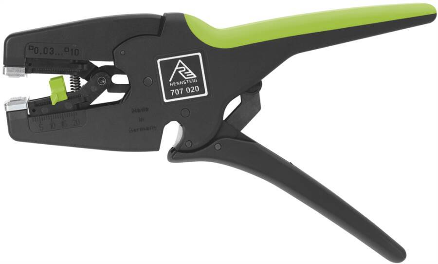 Abisolierzange MultiStrip selbsteinstellend 707 020 für Kabelquerschnitt 0,03-10 mm² Länge 195 mm Gewicht 200 g