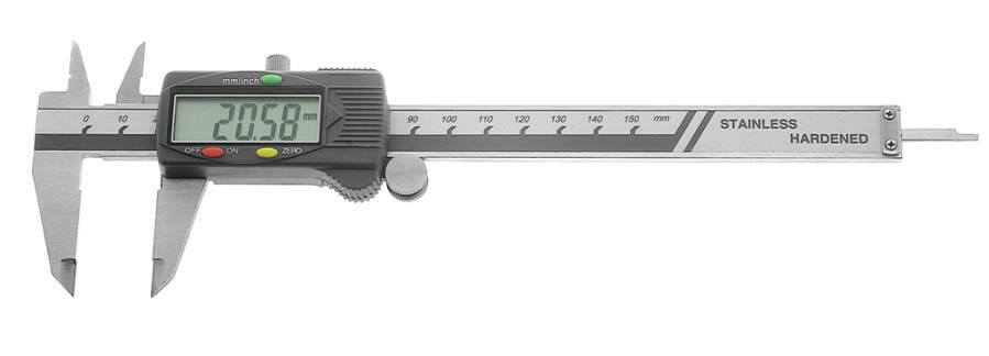 Digitaler Taschenmessschieber 32035150 Messbereich 150 mm Ablesung 0,01/0,0005 mm/inch Schnabellänge 40 mm