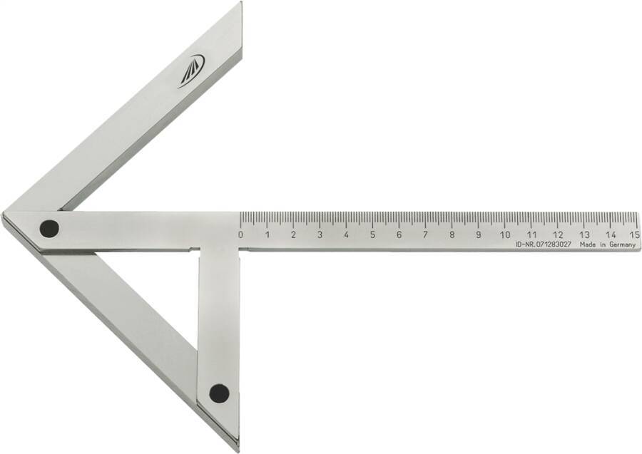 Präzisions-Zentrierwinkel 0380106 Maßstab-Schenkel 250 mm Schenkel kurz 160 mm