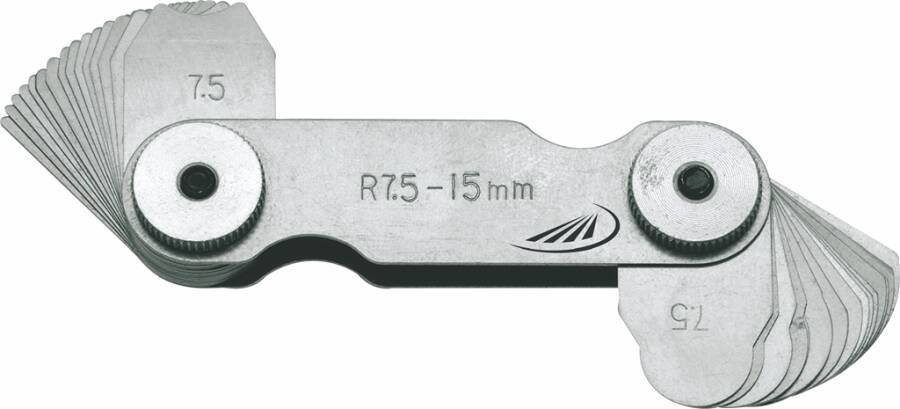 Radienschablonen 0604004 Radien 7,5 - 15,0 mm Blattanzahl 16