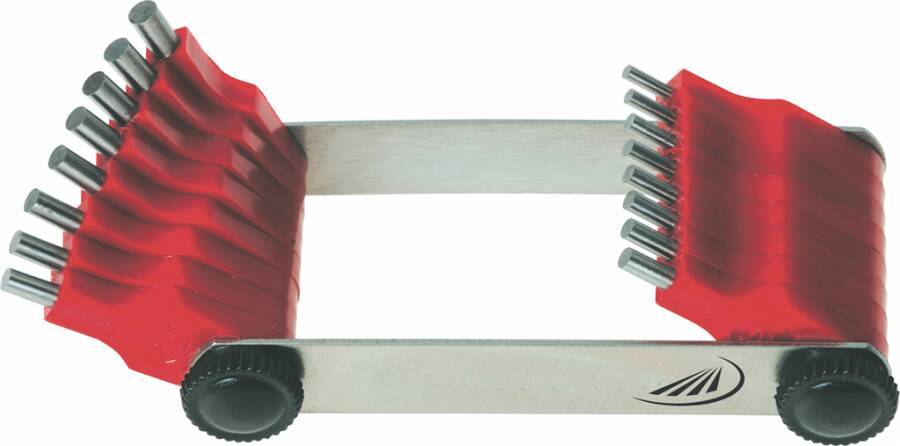 Düsenlehren 0599151 Messbereich 0,45 - 1,50 mm Messstifte 20 St