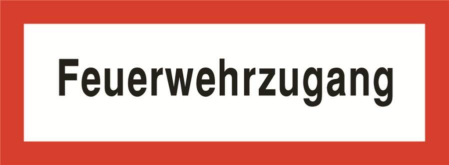 Feuerwehrzugang 932103701 Abmessung (BxH) 297 x 105 mm Material KU Zulassung -