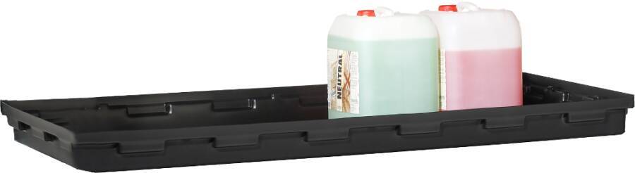 Polyethylen-Regalwannen 30 l / 40 l 951028703 Ausführung ohne Gitterrost Breite 1295 mm Tiefe 595 mm Höhe 90 mm Auffangv