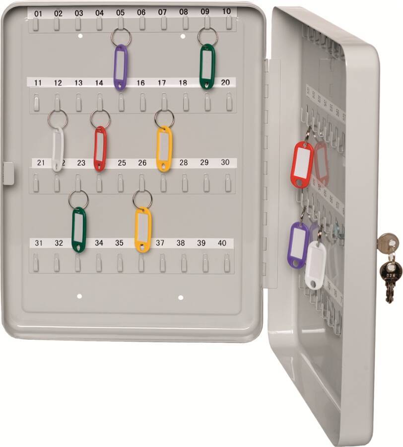 Schlüsselkassetten/-schränke 891 Farbe lichtgrau Hakenanzahl 30 Stk Breite 160 mm Tiefe 75 mm Höhe 200 mm Ausführung Kas