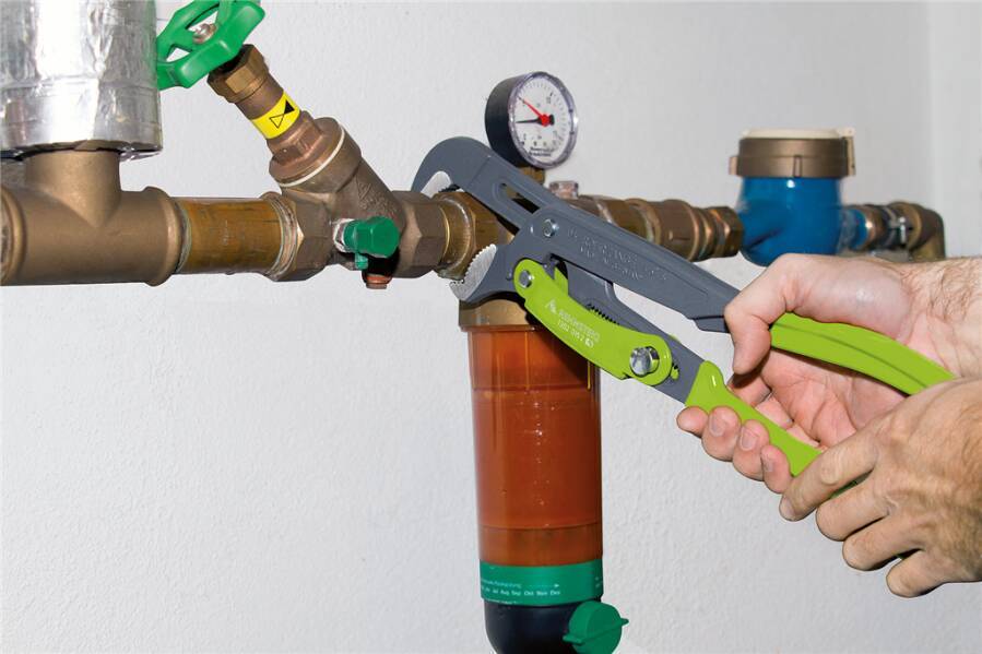 Rohrzange S-Maul, Schnellverstellung 1302 015 2 für Rohr-Ø max. 1,5 Zoll Länge 425 mm Spannweite 0-60 mm
